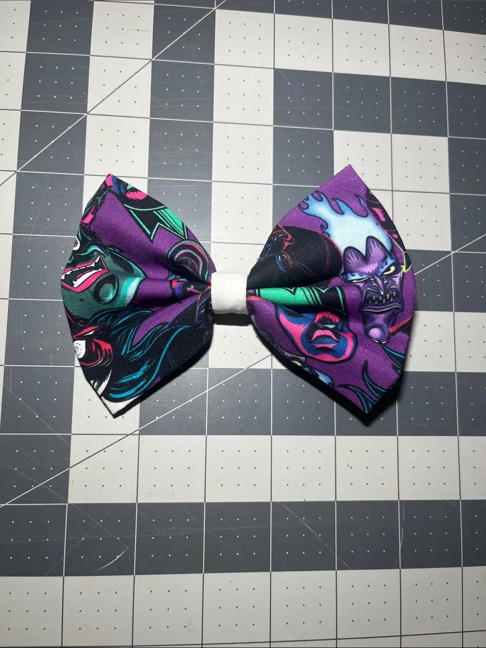 Villains purple hair bow